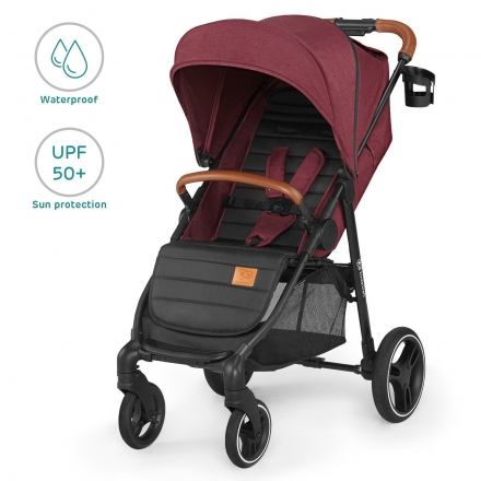 Детская прогулочная коляска Kinderkraft Grande LX Burgundy